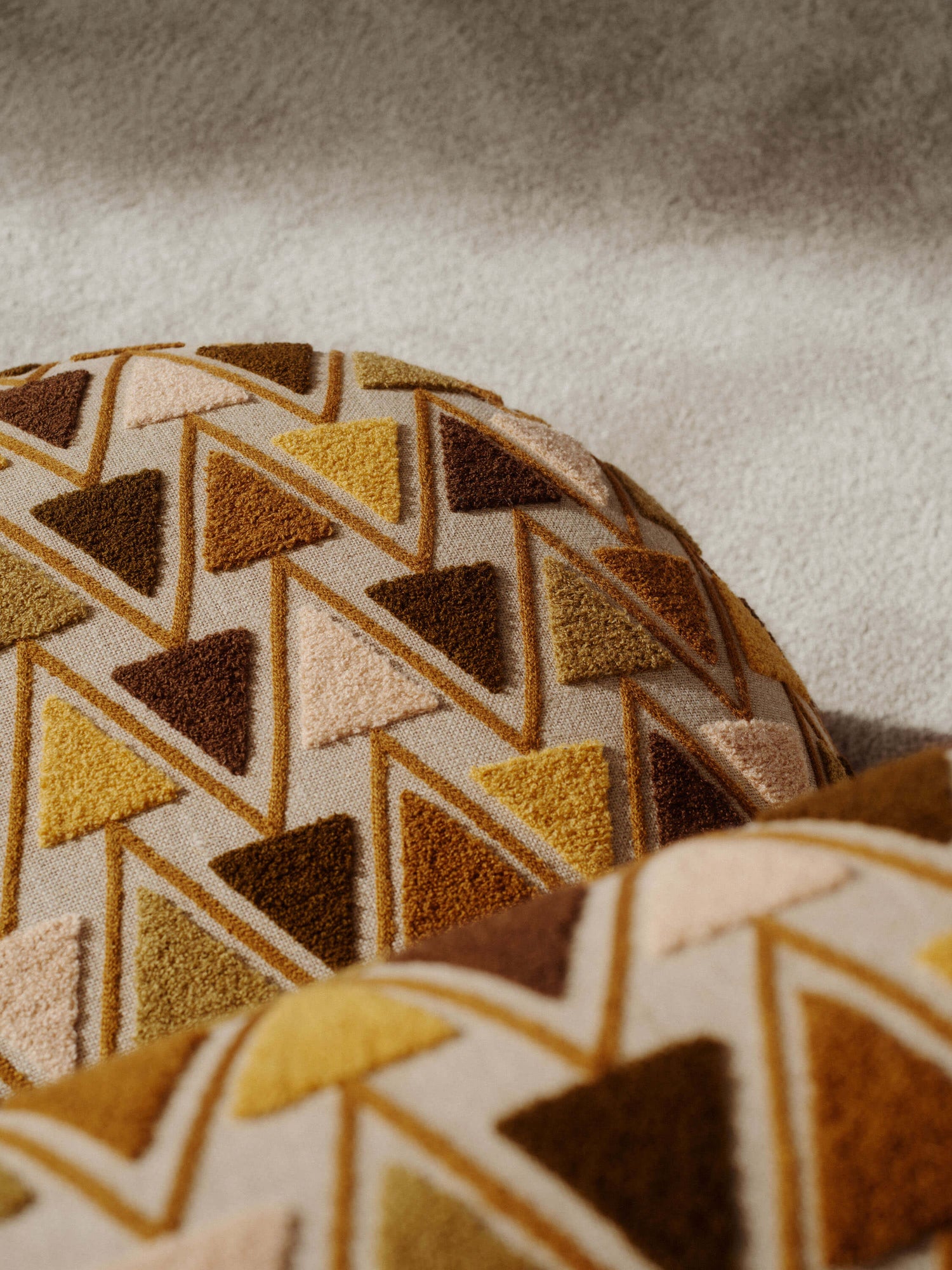 Close-up of a textured surface with geometric pattern