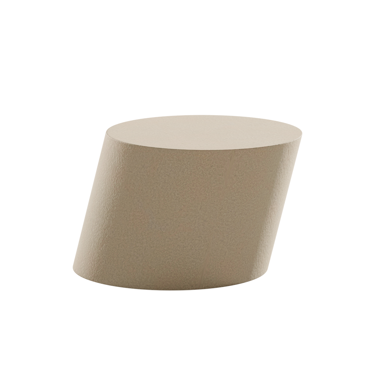 Tilt Coffee Table in light brown magnesium oxide concrete mix.